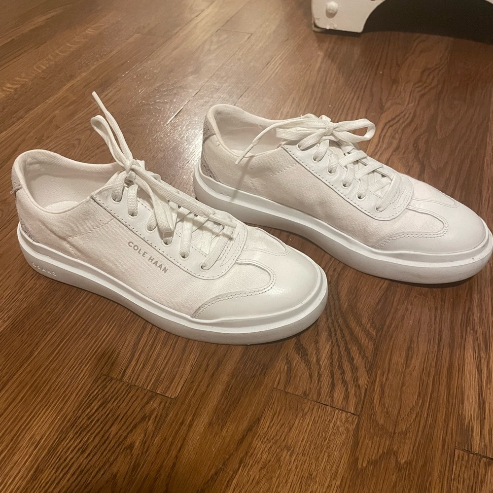 Cole Haan white canvas sneakers. Size 7.